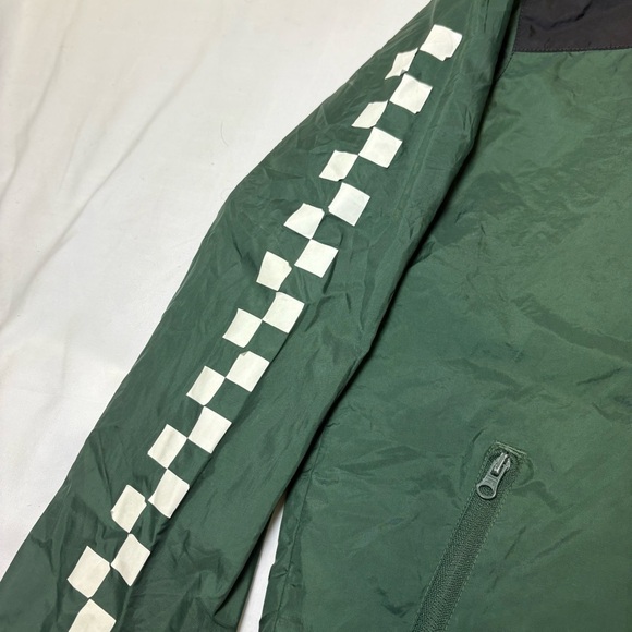 Vans Kids Garnett Windbreaker Jacket Green Black Full Zip Hooded Skate Snow Punk - Picture 5 of 11